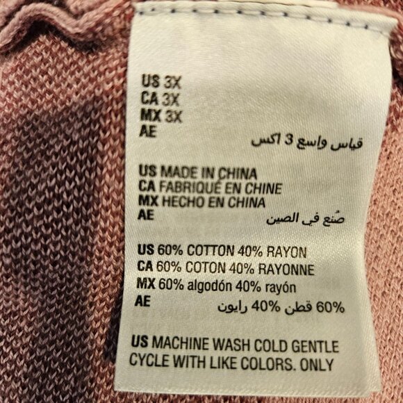 Alfani Womens Plus Size 3X Pink Zebra Print Knit Boxy Sweater \Turtleneck - Picture 10 of 12